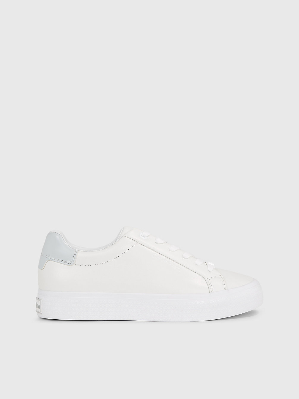 WHITE/PEARL GREY Leder-Sneakers undefined Damen Calvin Klein