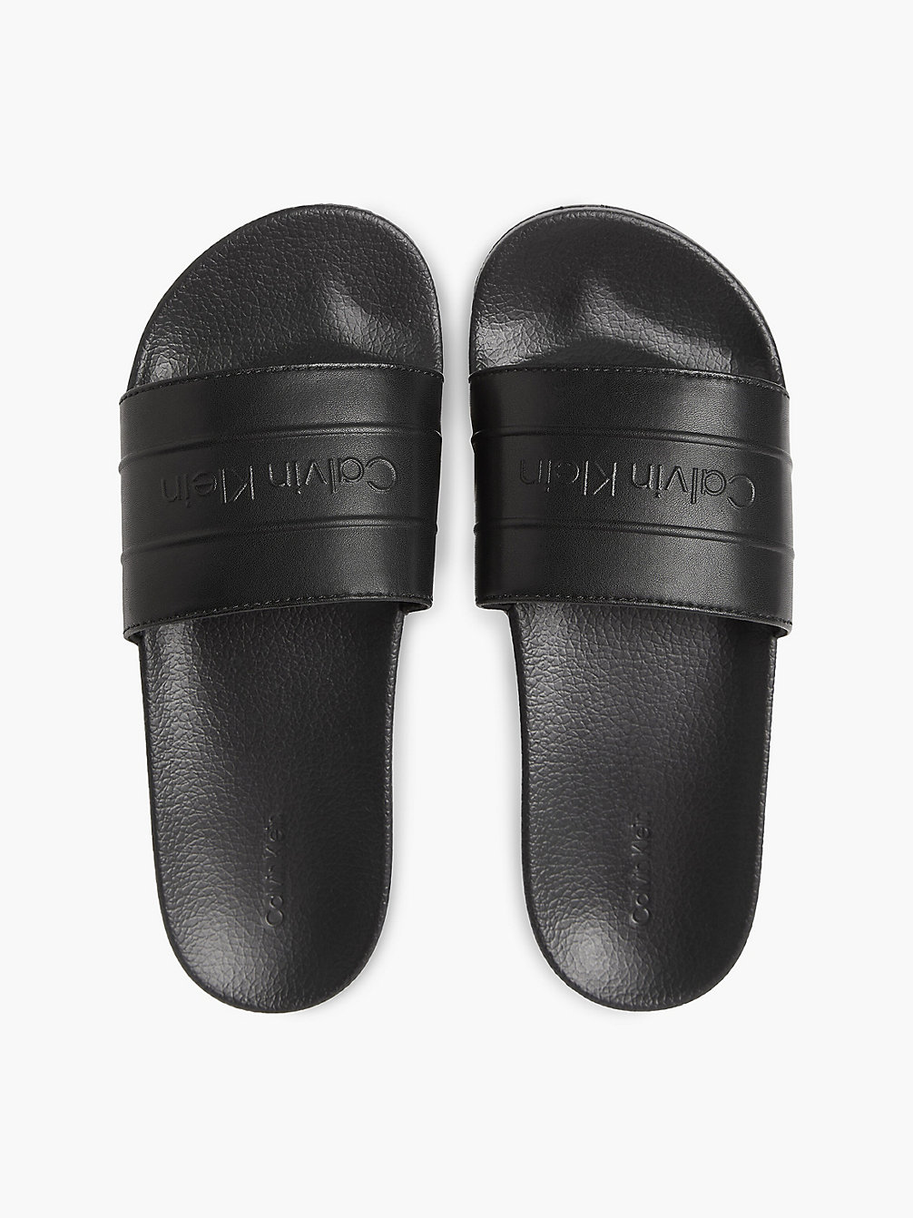CK BLACK Recycled Faux Leather Sliders undefined women Calvin Klein