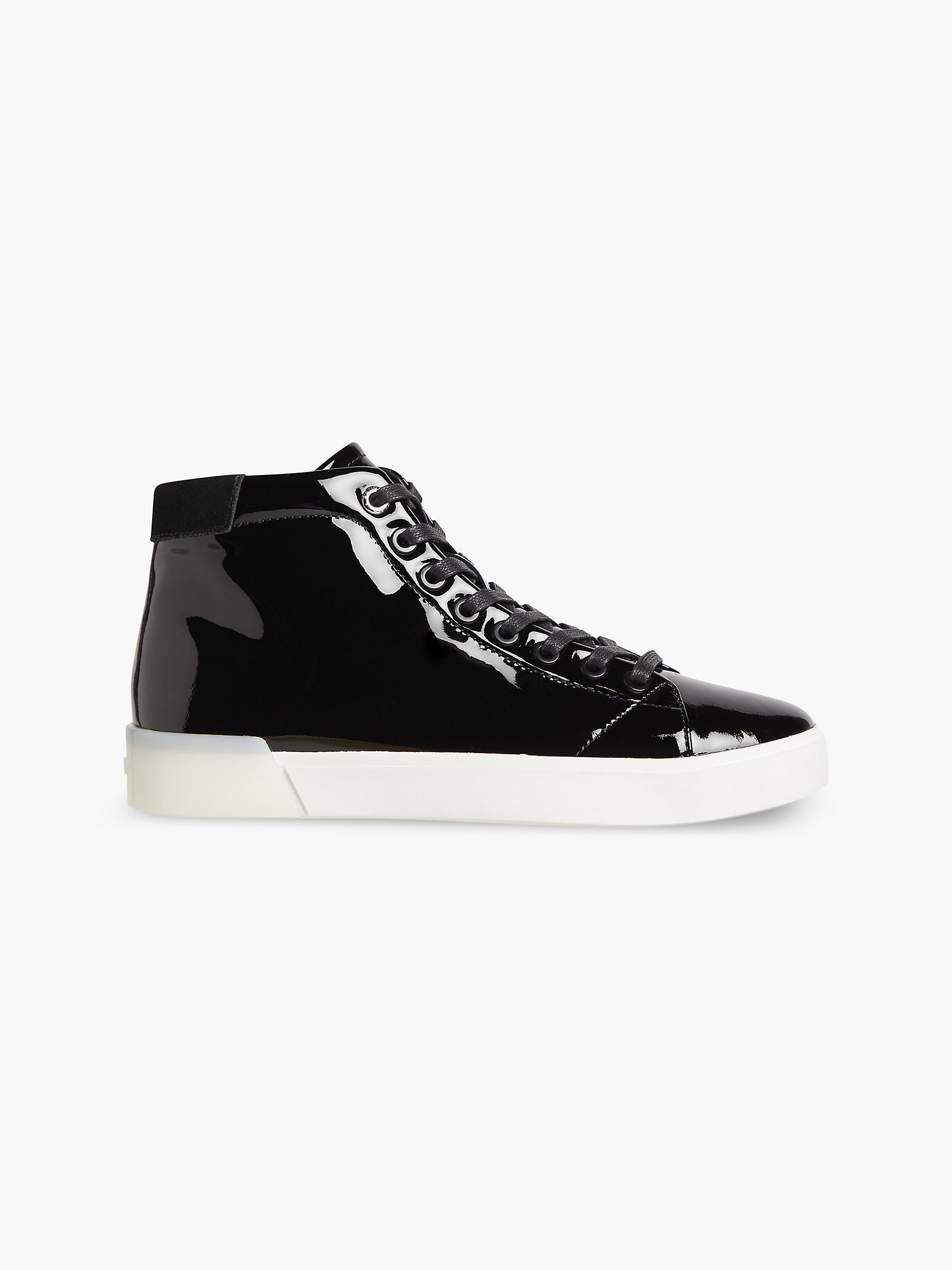 CK Black Leather High-Top Trainers undefined women Calvin Klein