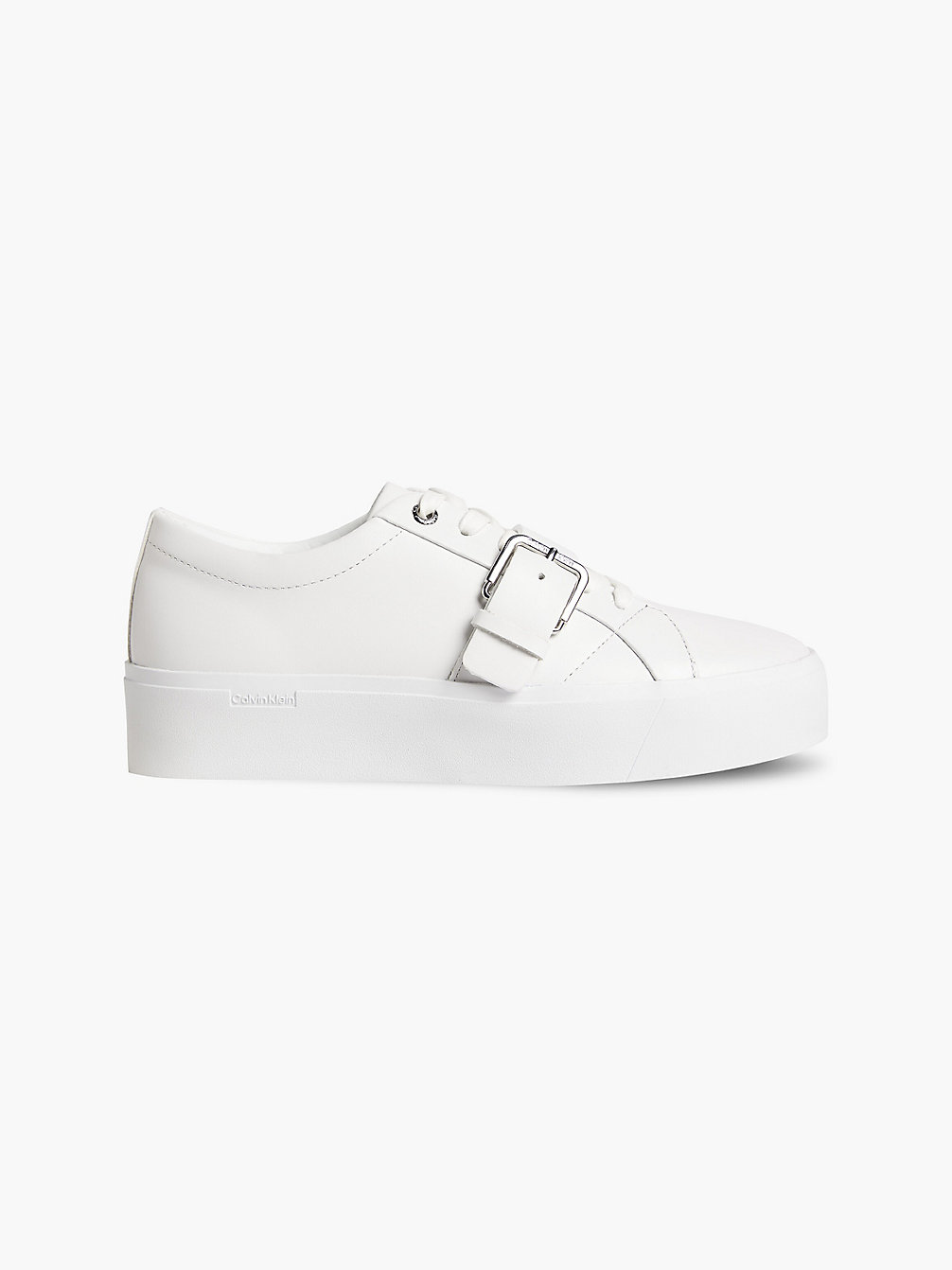 TRIPLE WHITE > Leren Plateau Sneakers > undefined dames - Calvin Klein
