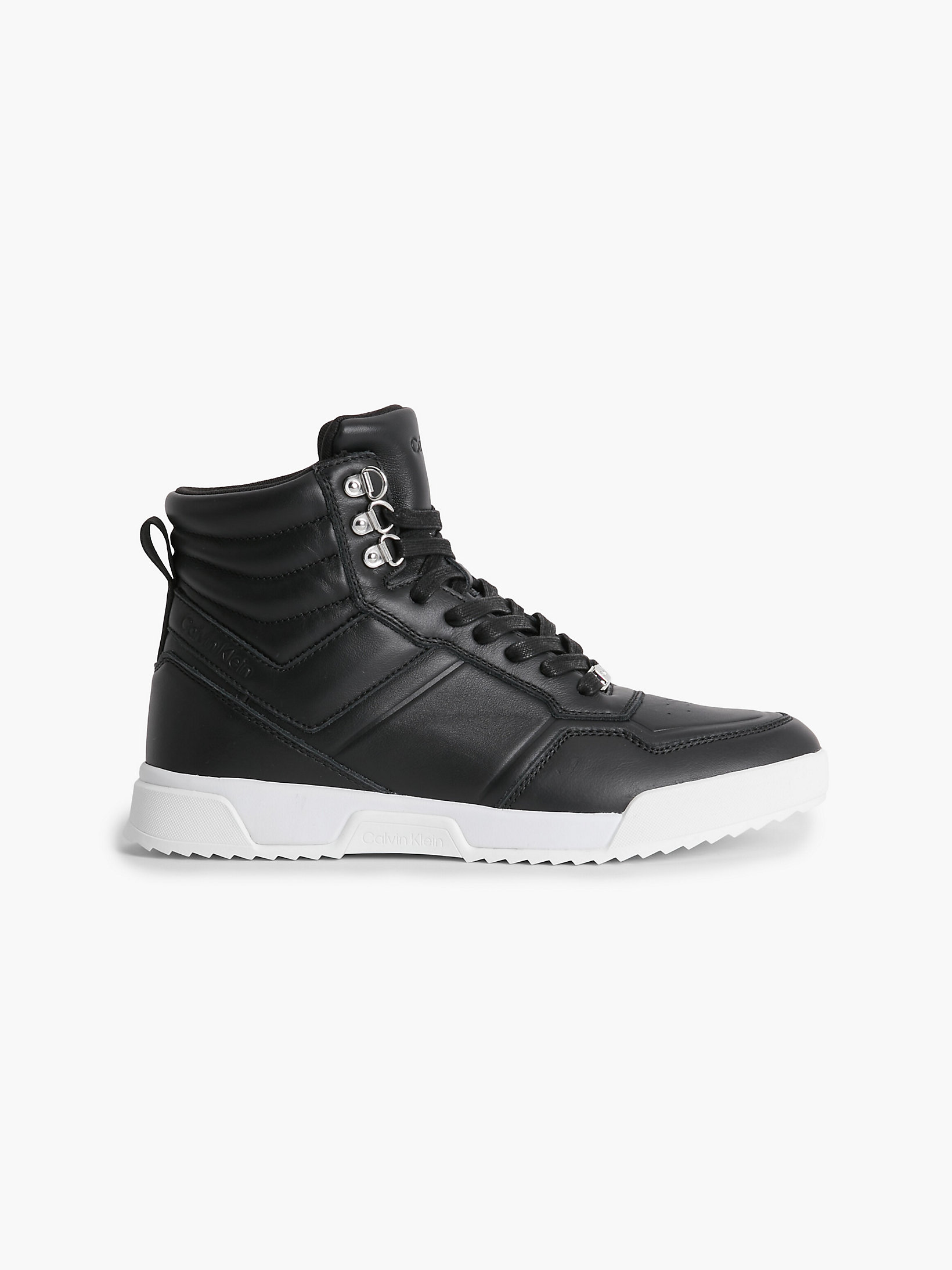 CK Black Leather High-Top Trainers undefined women Calvin Klein