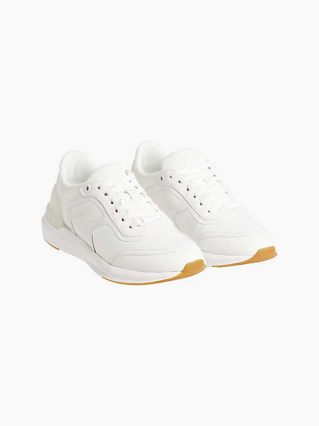 CK WHITE Recycled Faux Leather Trainers for women CALVIN KLEIN