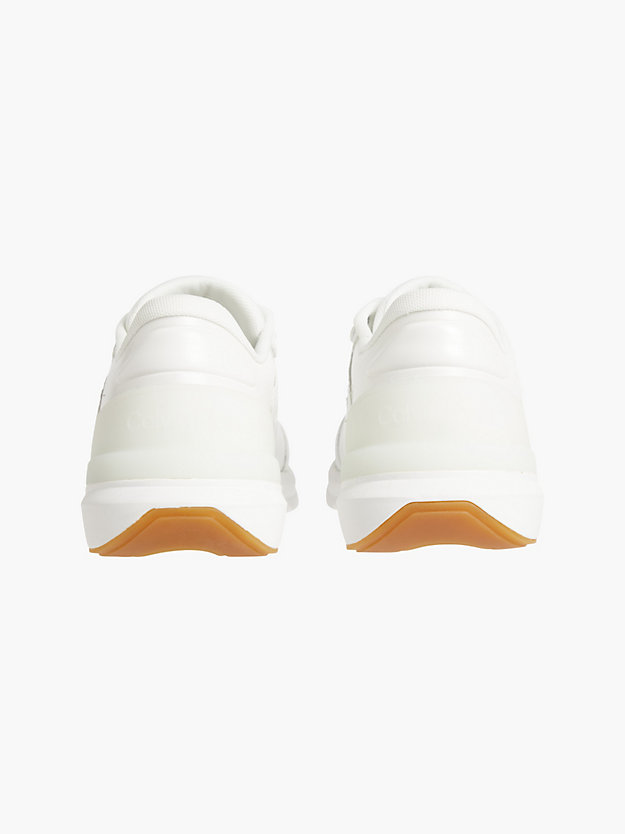 CK WHITE Recycled Faux Leather Trainers for women CALVIN KLEIN
