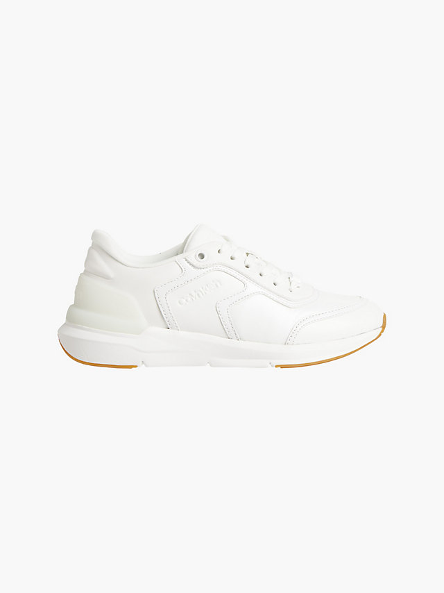 CK White Recycled Faux Leather Trainers undefined women Calvin Klein
