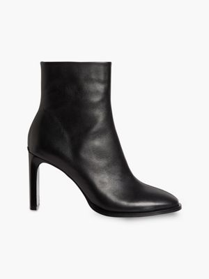 CK BLACK Leather Heeled Ankle Boots undefined women Calvin Klein