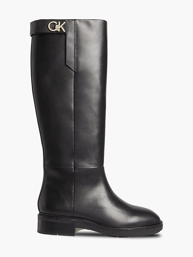 CK Black Leather Boots undefined women Calvin Klein