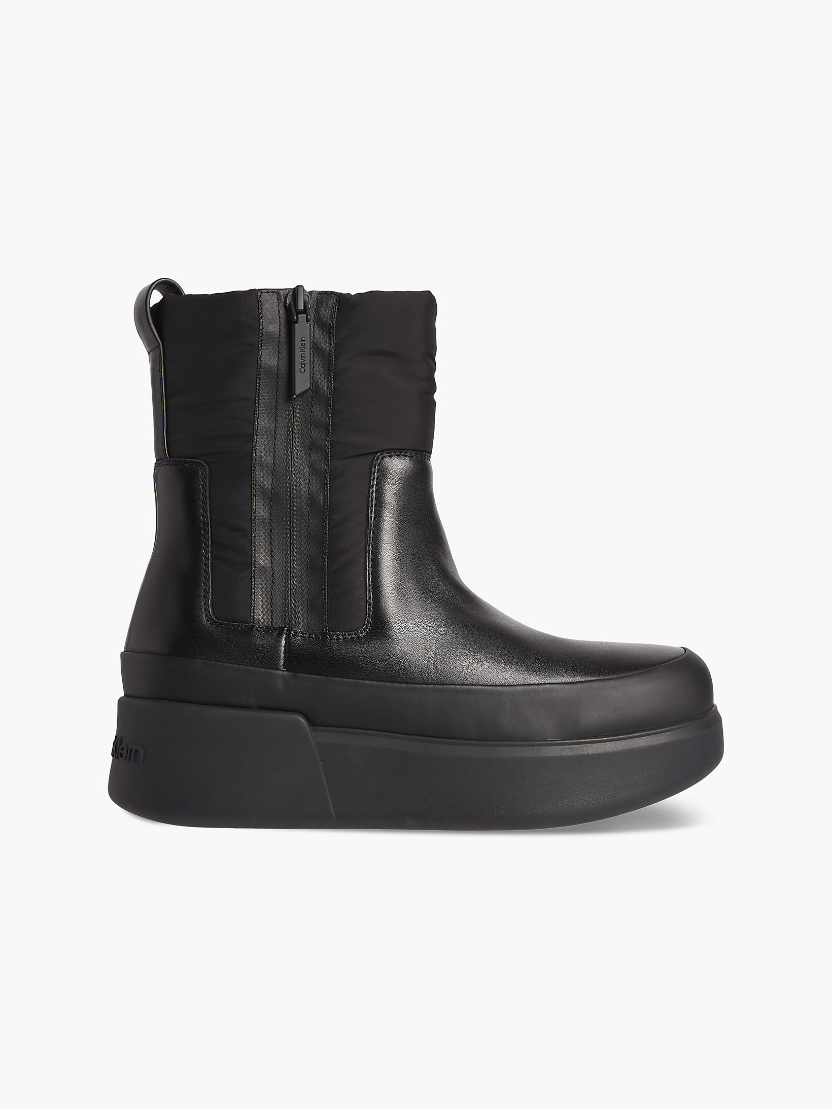 CK Black Puffer Wedge Rain Boots undefined women Calvin Klein