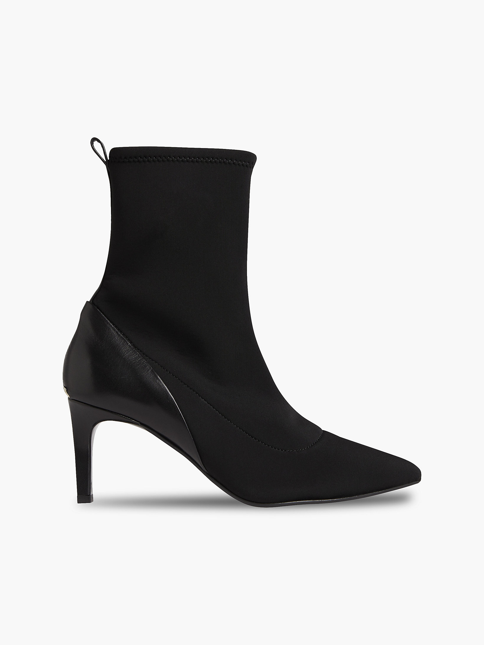 CK Black Neoprene And Leather Heeled Ankle Boots undefined women Calvin Klein