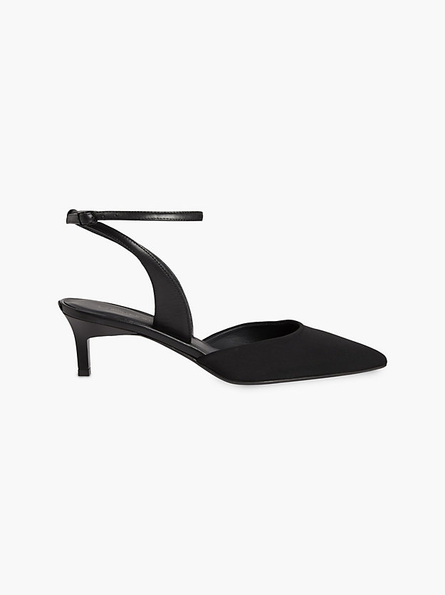 CK BLACK Leather and Neoprene Pumps for women CALVIN KLEIN