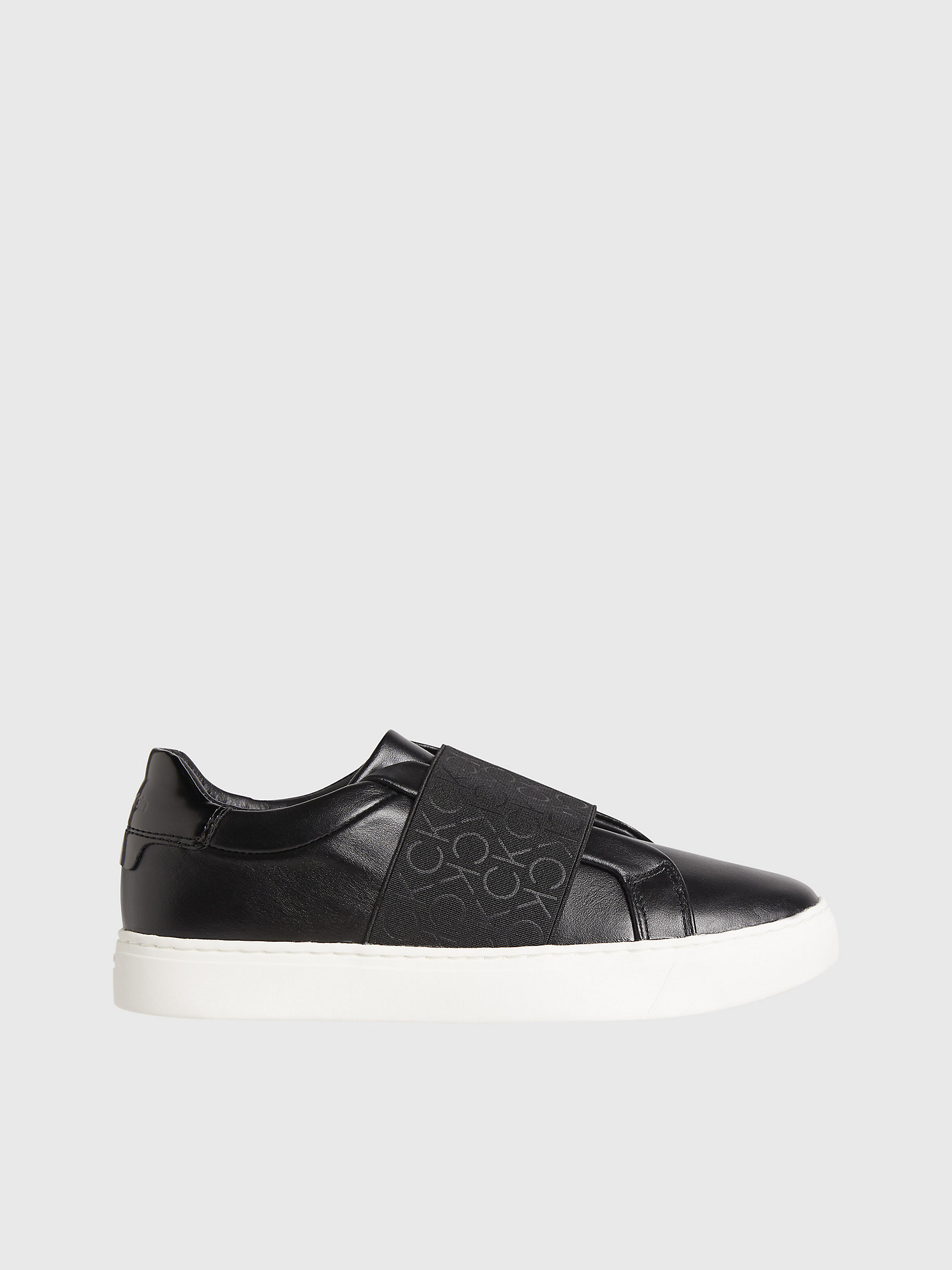 CK Black Leather Slip-On Shoes undefined women Calvin Klein