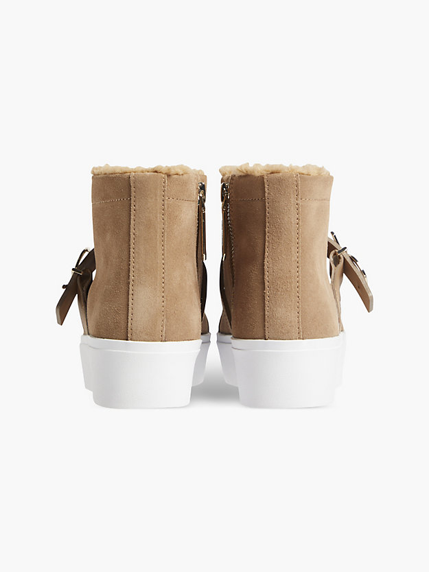 SAFARI CANVAS Zamszowe buty sportowe za kostkę na platformie dla Kobiety CALVIN KLEIN