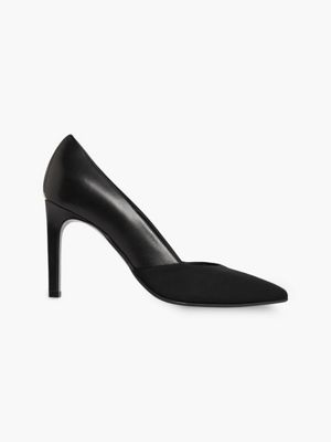  leather and neoprene pumps for women calvin klein