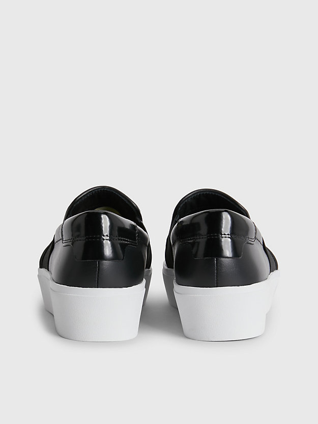 CK BLACK Skórzane buty wsuwane na platformie dla Kobiety CALVIN KLEIN