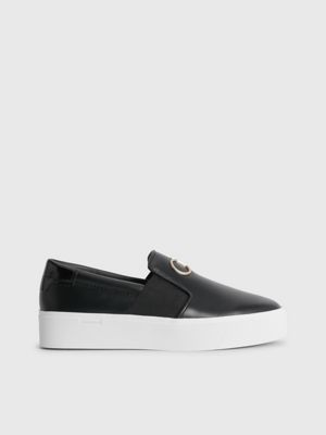 Leather Platform Slip-On Shoes Calvin Klein® | HW0HW01421BEH