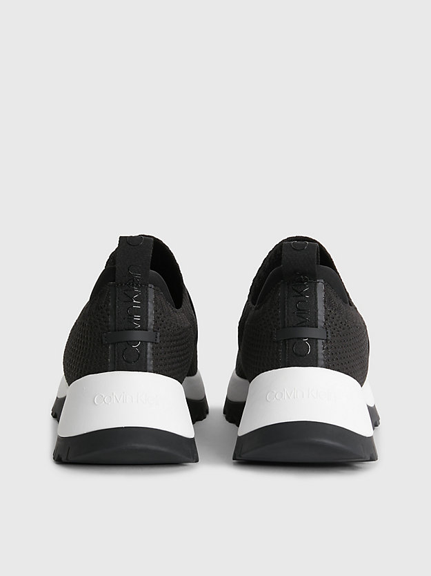 CK BLACK Wsuwane buty sportowe z przetworzonej dzianiny dla Kobiety CALVIN KLEIN
