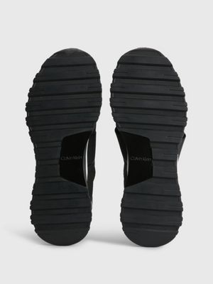 CK BLACK Sneaker slip-on in maglia riciclata da donna CALVIN KLEIN