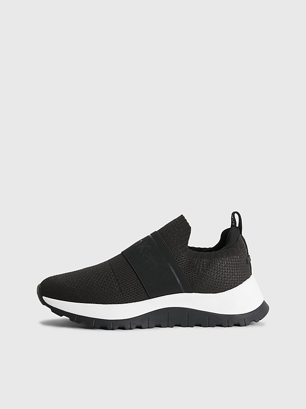CK BLACK Recycled Knit Slip-On Trainers for women CALVIN KLEIN