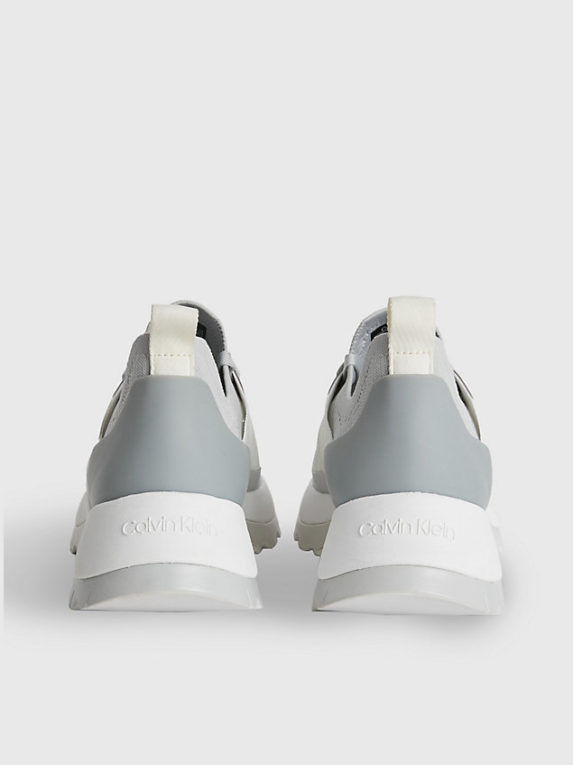 grey recycelte strick-sneakers für damen - calvin klein