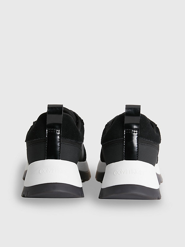 CK BLACK Sneakers aus recyceltem Wildleder und Satin für Damen CALVIN KLEIN