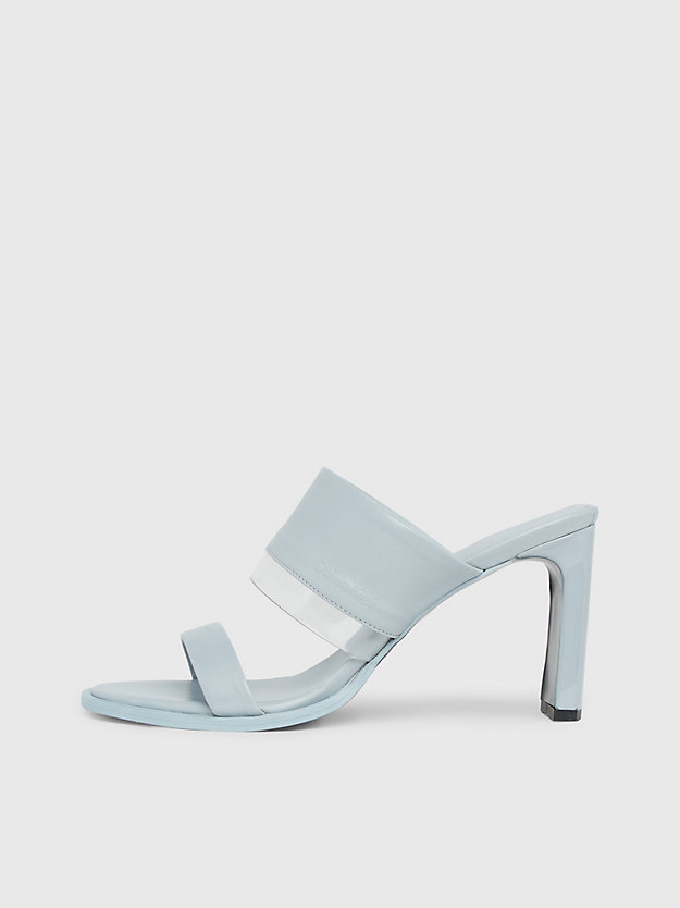 PEARL BLUE Leather Heeled Sandals for women CALVIN KLEIN