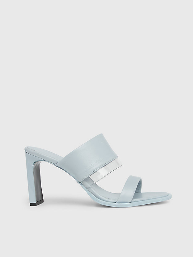 PEARL BLUE Leather Heeled Sandals for women CALVIN KLEIN