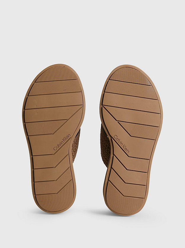SAFARI CANVAS Braided Bubble Platform Sandals for women CALVIN KLEIN