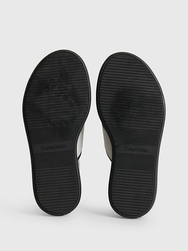 ck black recycled canvas sandals for women calvin klein