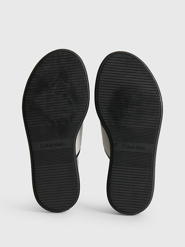 black recycled canvas sandals for women calvin klein