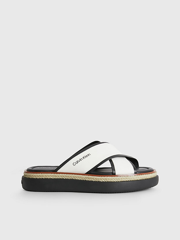 CK BLACK Recycled Canvas Sandals for women CALVIN KLEIN
