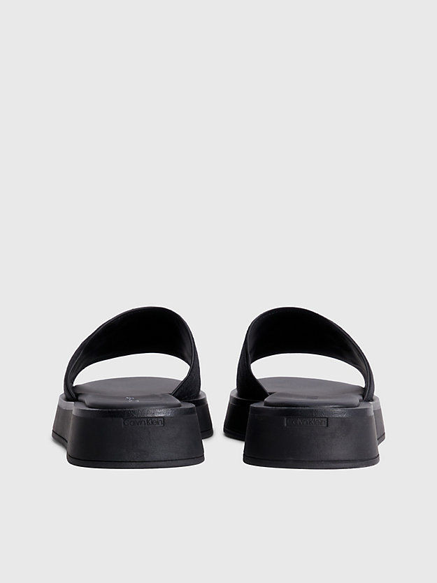 BLACK MONO Sandały z żakardowym logo z materiałów z recyklingu dla Kobiety CALVIN KLEIN