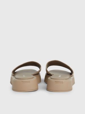 dusky taupe logo jacquard sandals for women calvin klein