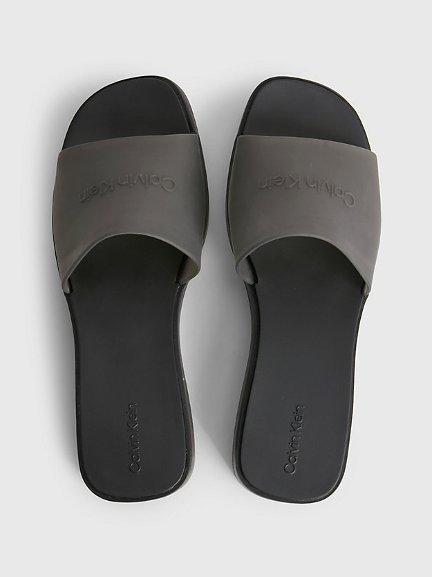ck black slippers mit keilabsatz für damen - calvin klein