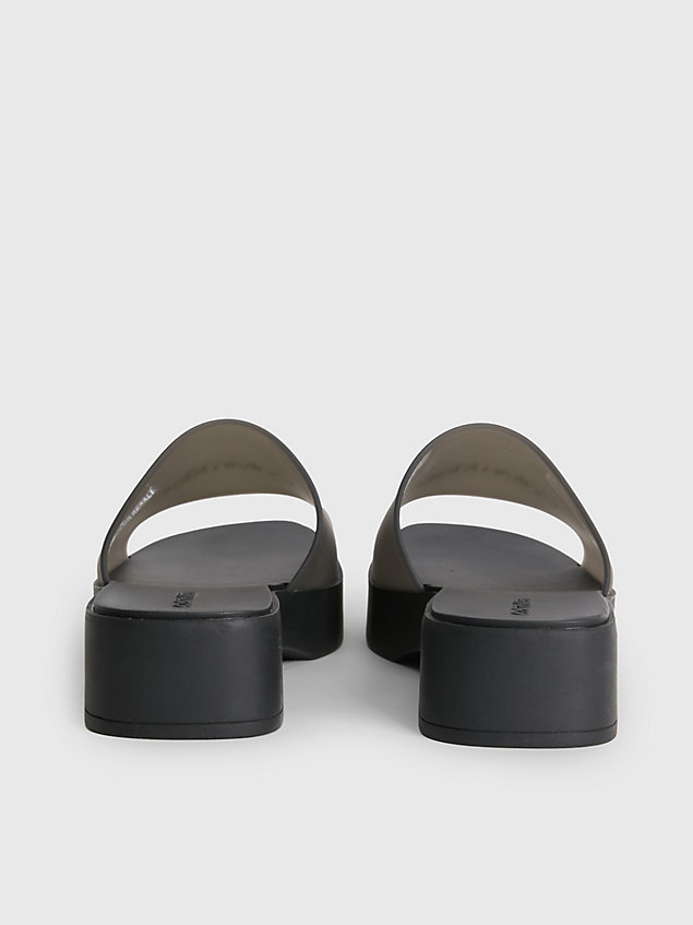 black slippers mit keilabsatz für damen - calvin klein