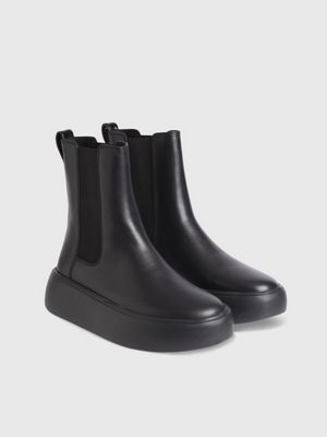 Leather Bubble Platform Chelsea Boots Calvin Klein® HW0HW015180GJ
