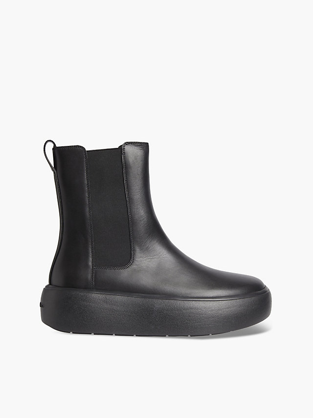 Triple Black > Chelsea-Boots Aus Leather Bubble Mit Plateau-Sohle > undefined Damen - Calvin Klein