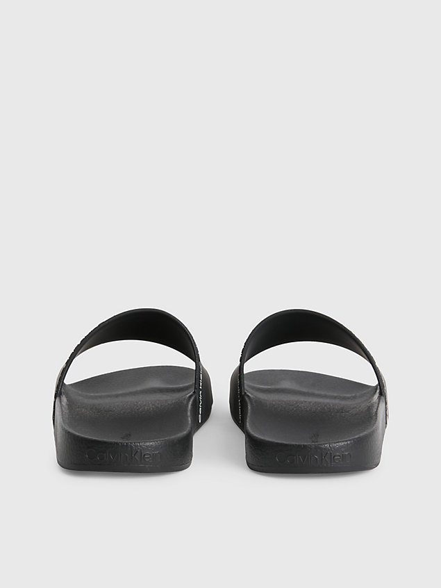 black monochrome slippers für damen - calvin klein