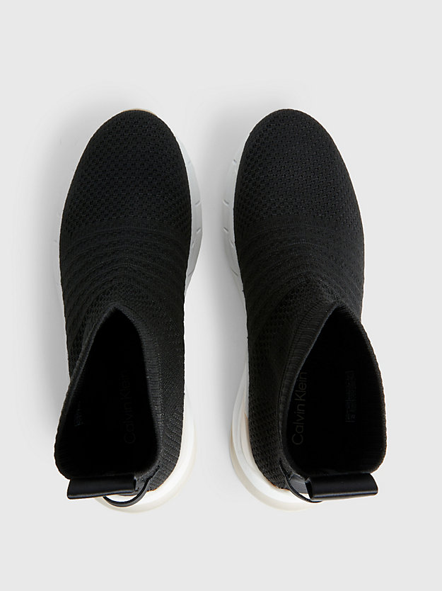 ck black high-top sock trainers for women calvin klein