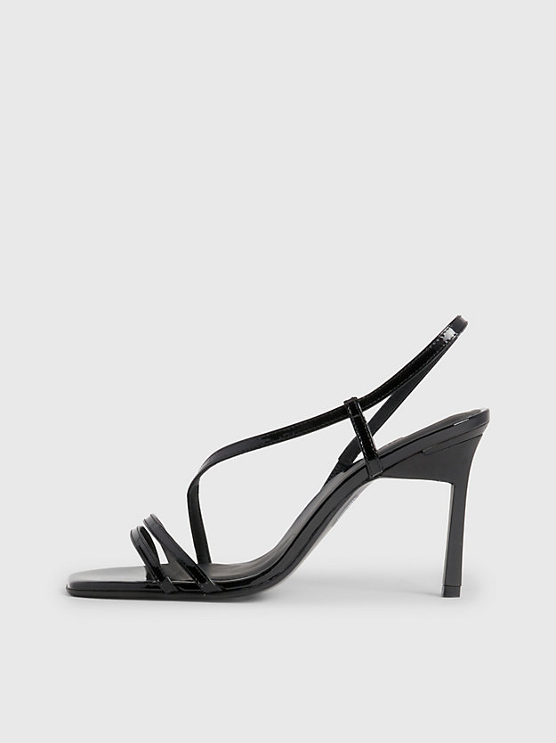 CK BLACK Stiletto-Sandalen aus Leder für Damen CALVIN KLEIN