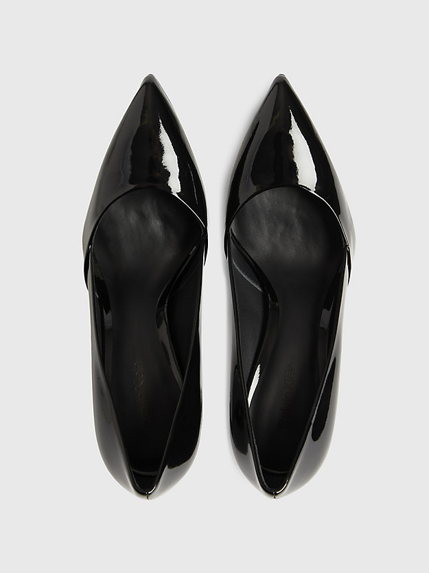 CK BLACK Zapatos de salón de piel acharolada de mujer CALVIN KLEIN
