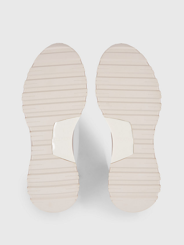 white sneakers in blockfarbendesign für damen - calvin klein