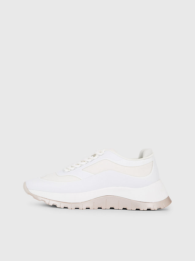 white sneakers in blockfarbendesign für damen - calvin klein