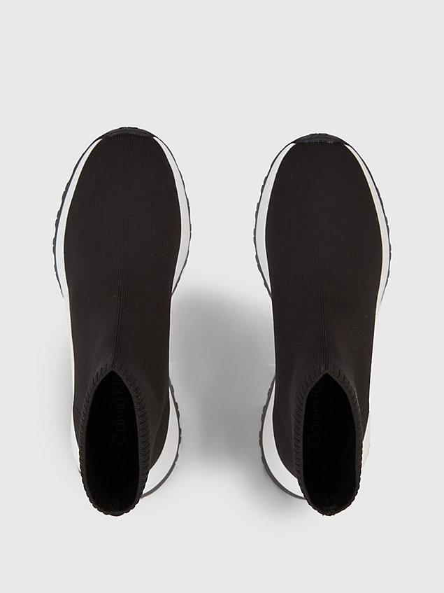 black high-top sok sneakers voor dames - calvin klein