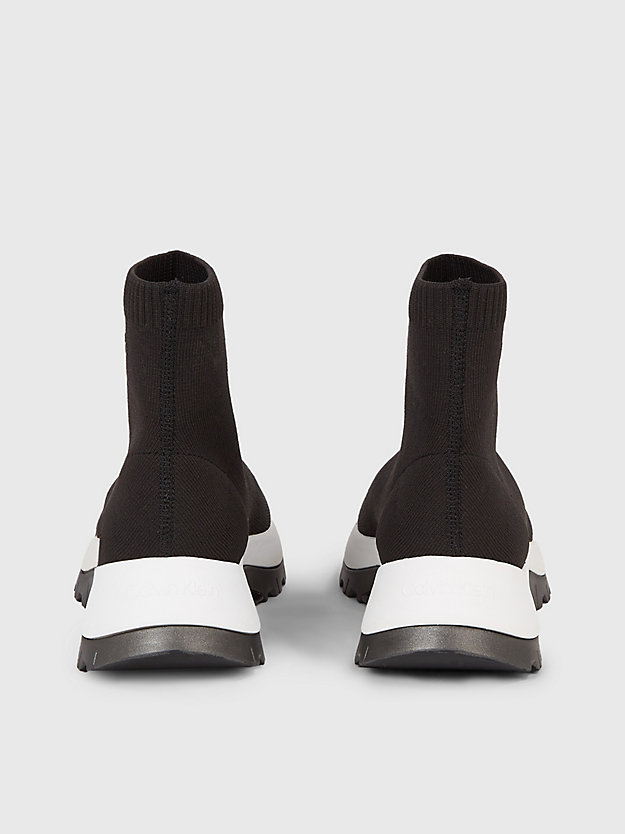 ck black high-top sok sneakers voor dames - calvin klein