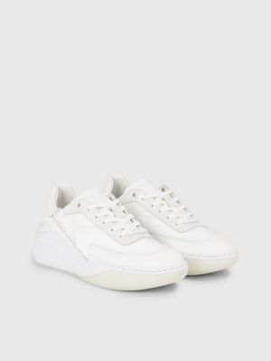 Leather Platform Wedge Trainers Calvin Klein® | HW0HW016470LB