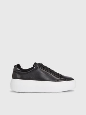 Calvin klein black platform hot sale trainers