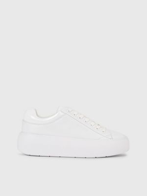 Leather on sale platform sneakers