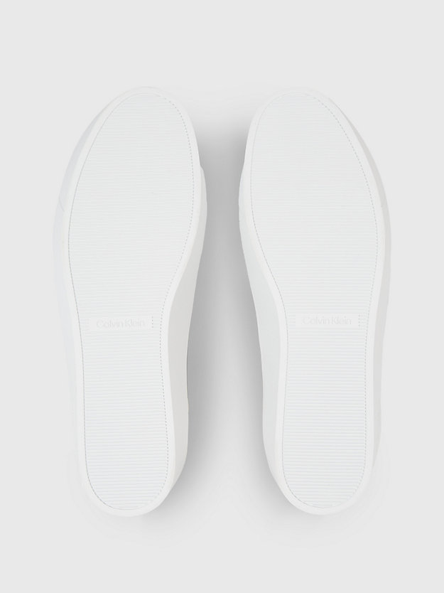 dk ecru mono buty sportowe na platformie z logo dla kobiety - calvin klein