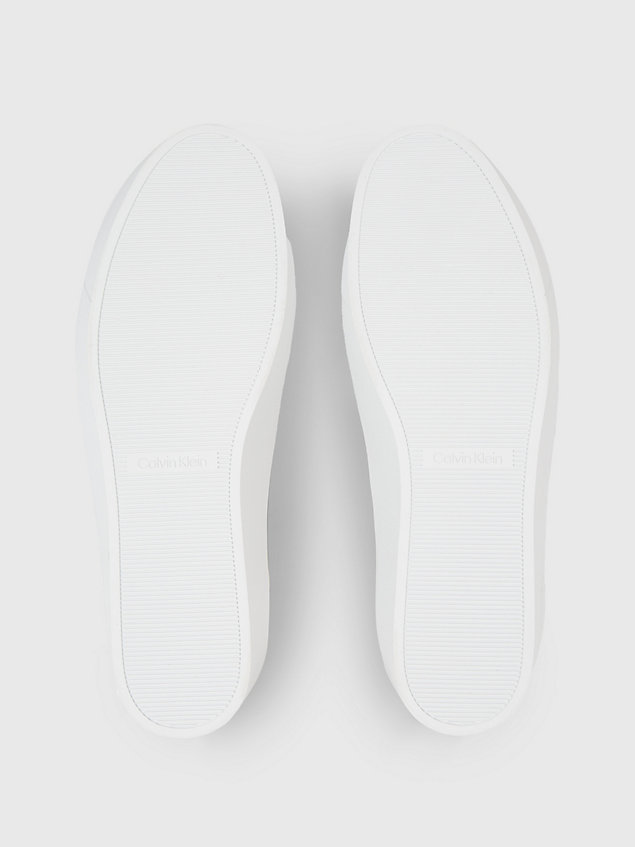 sneaker con logo platform white da donna calvin klein