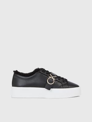 Platform hot sale leather trainers