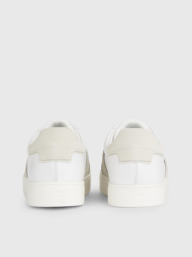 white leather slip-on shoes for women calvin klein